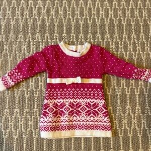 Cozy Knit Kids Sweater - Pink and Cream